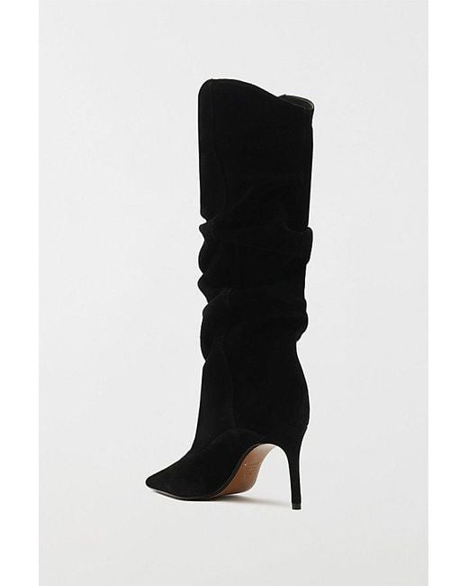 SCHUTZ SHOES Black Maryana Up Slouch Knee High Boot