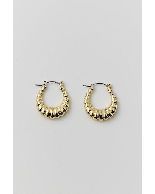 Urban Outfitters Green Textured Tapered Hoop Earring