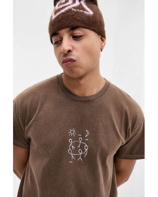 Urban Outfitters Uo Brown Party Till Dawn T-shirt for men