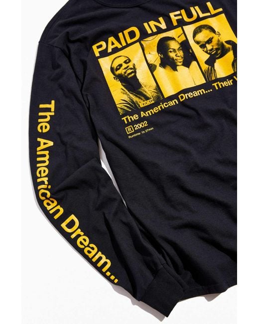 Urban Outfitters Paid In Full American Dream Long Sleeve Tee in