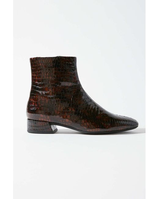 Vagabond Brown Joyce Embossed Leather Ankle Boots