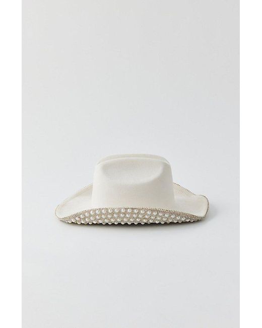Urban Outfitters Black Embellished Cowboy Hat