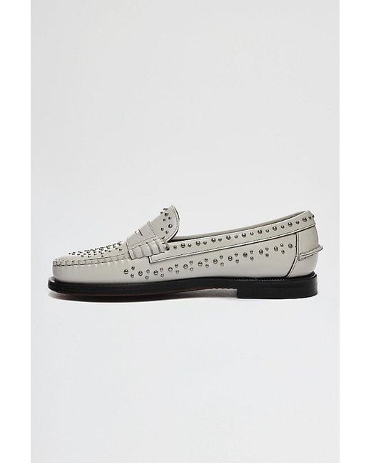 Sebago White Dan Studs Loafer