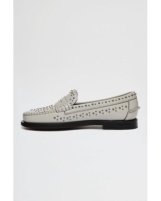 Sebago White Dan Studs Loafer