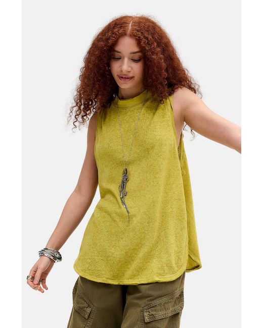 BDG Yellow Mirage Tank Top Xs At Urban Outfitters