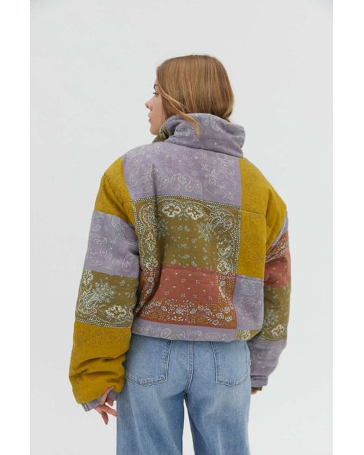 BDG Ash Printed Linen Puffer Jacket | Lyst