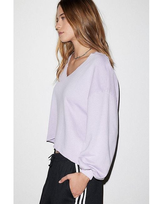 Out From Under White Notch Neck Sweatshirt