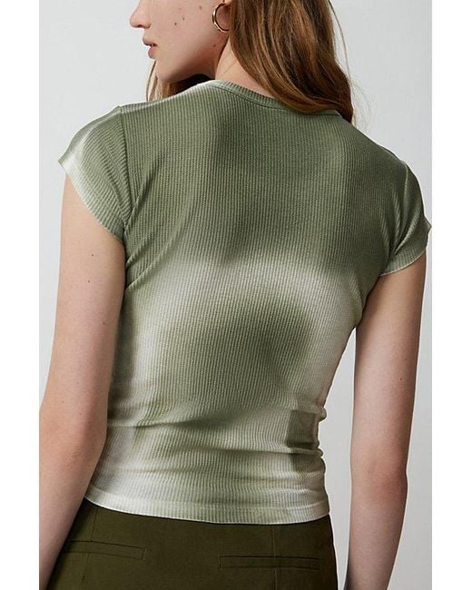 Urban Outfitters Green Destination Thermal Baby Tee