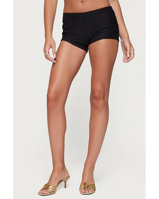 Edikted Blue Lera Lacey Shorts