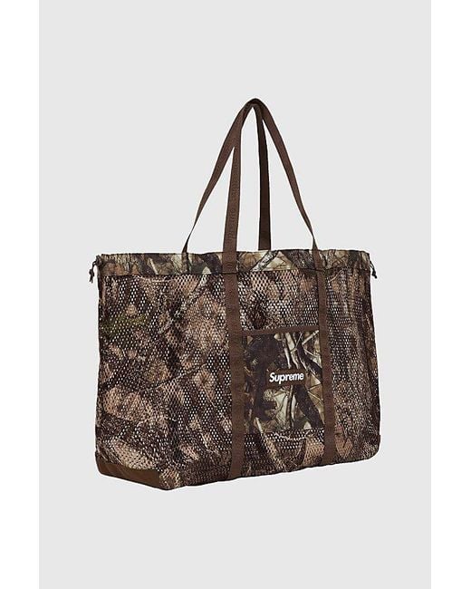 Supreme Mesh Tote Bag (Ss25) in Brown for Men | Lyst