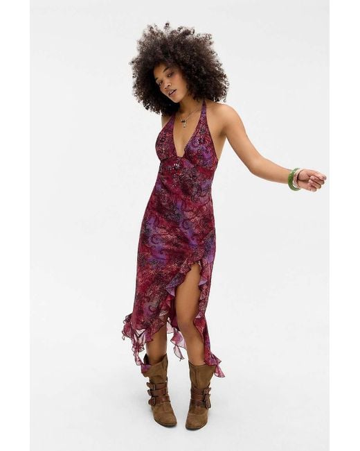 Urban Outfitters Uo Dhalia Embroidered Maxi Dress