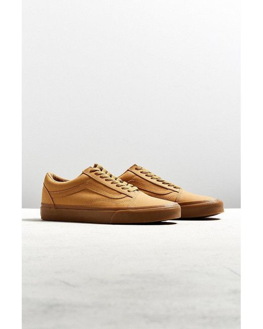 Vans Leather Old Skool Nubuck Gum Sole Sneaker in Brown for Men | Lyst