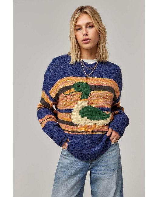 BDG Blue Van Duck Jumper Xs At Urban Outfitters