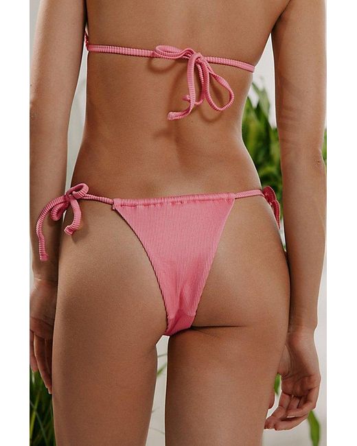 Out From Under Green Leigh Ribbed String Bikini Bottom