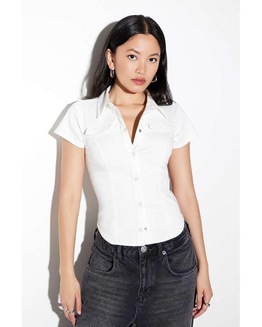 Silence + Noise White Silence + Noise Polly Bengaline Shirt
