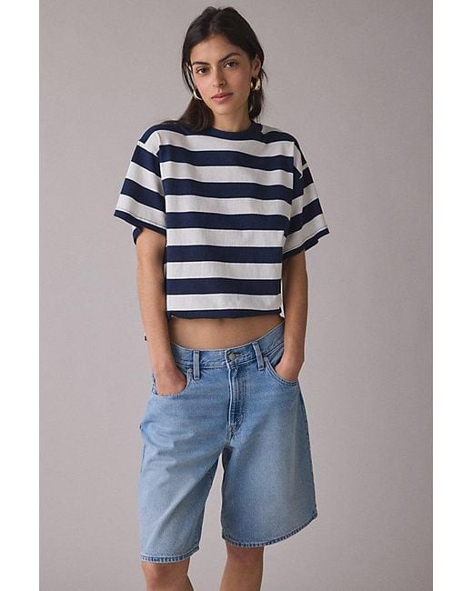 Levi's Blue Baggy Dad Jorts