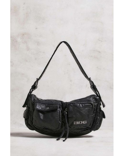 BDG Black Amelia Faux Leather Pocket Bag