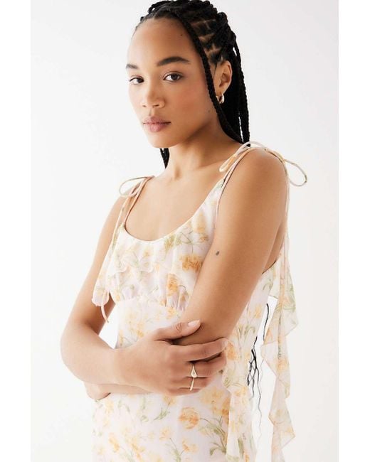 Urban Outfitters White Kiss The Sky Bowery Floral Mini Dress