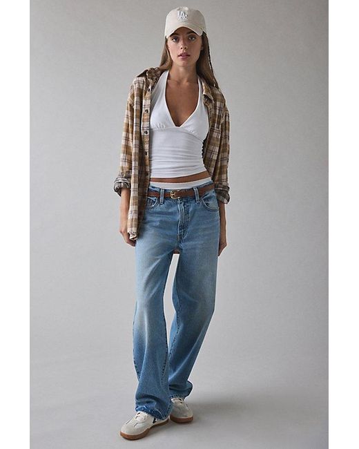 Kimchi Blue Gray Breakup Plunging Cropped Halter Top