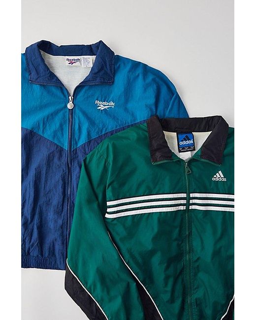 Urban Renewal Blue Vintage Branded Oversized Windbreaker Jacket