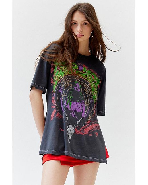 Urban Outfitters Black Hot Chili Peppers Side Slit Graphic Tee