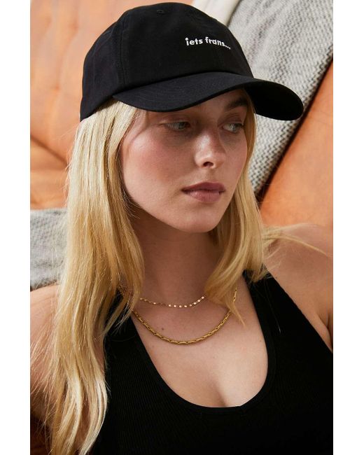 iets frans... Cotton Baseball Cap in Black Lyst UK