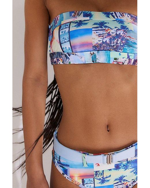 Out From Under Multicolor Surf'Up Bandeau Bikini Top