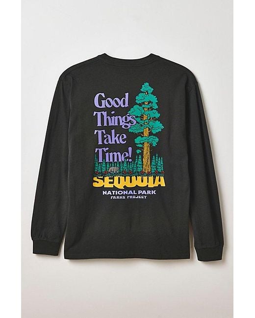 Parks Project Black Sequoia Graphic Long Sleeve Tee for men