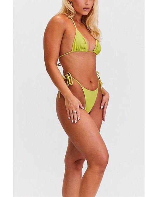 Sunkissed Yellow Le Triangle String Bikini Bottom