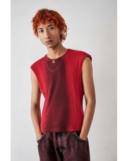 Jaded London Red Dye Placement Tank Top for men