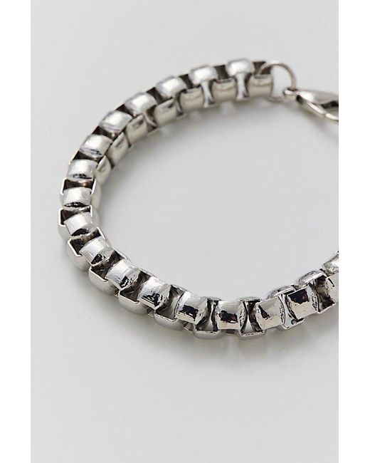 Urban Outfitters Blue Statement Box Chain Stainless Steel Bracelet for men