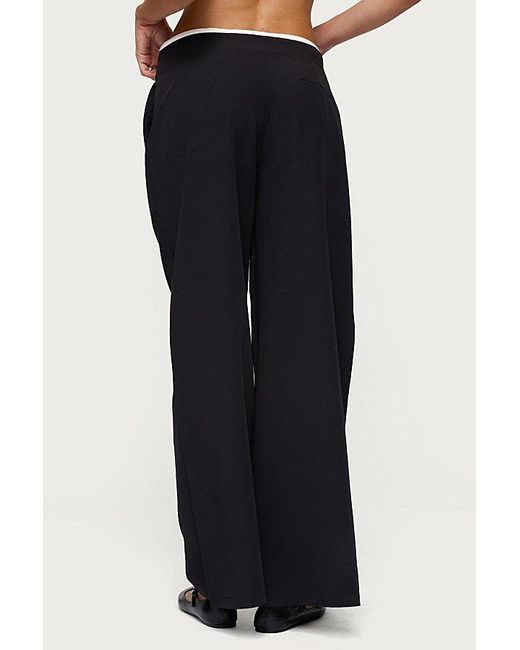Edikted Black Peekaboo Drawstring Pants