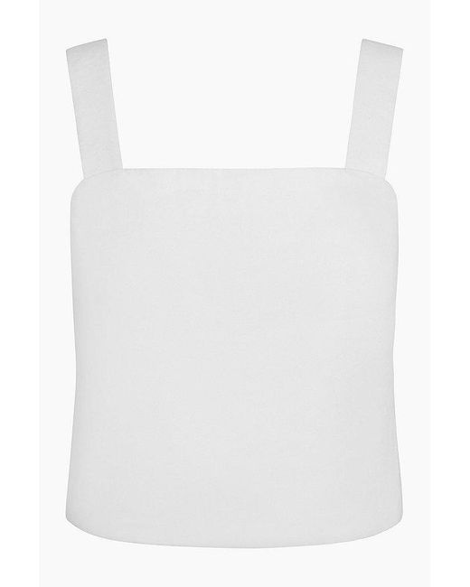 Onia White Open Back Shell Top