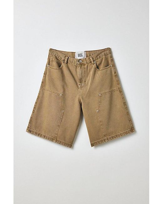 BDG Natural Astro Baggy Twill Double Knee Short for men