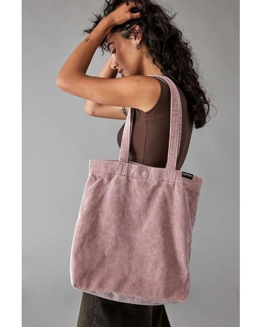 BDG Tab Corduroy Tote Bag in Pink | Lyst UK