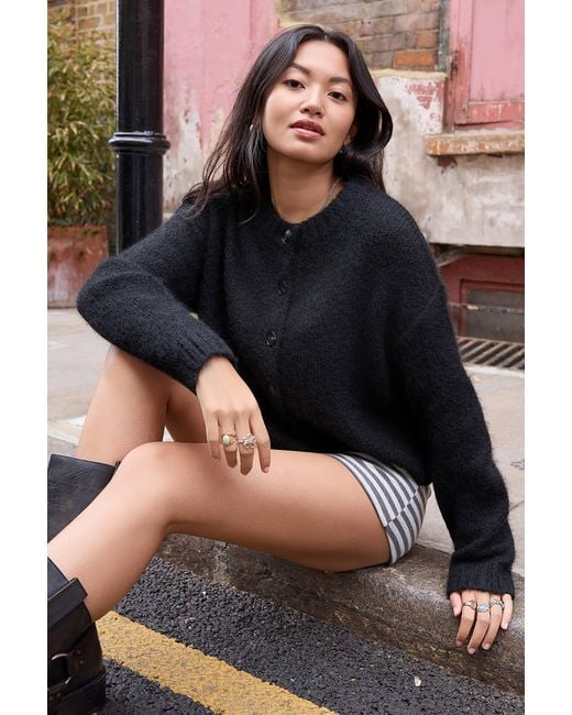 Urban Outfitters Black Uo Hudson Cardigan