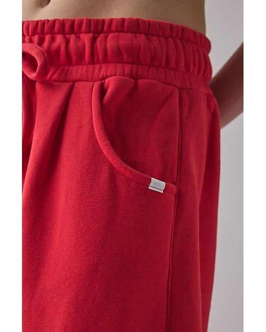 Out From Under Red Essential Barrel Leg Full Length Sweatpant