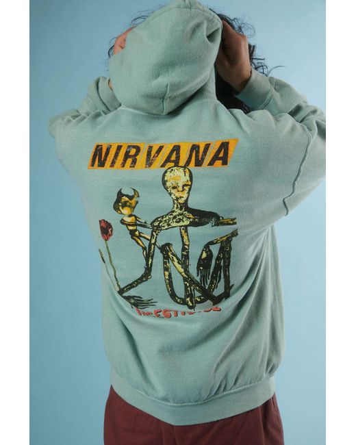 Urban Outfitters Green Nirvana Hoodie Sweatshirt for men