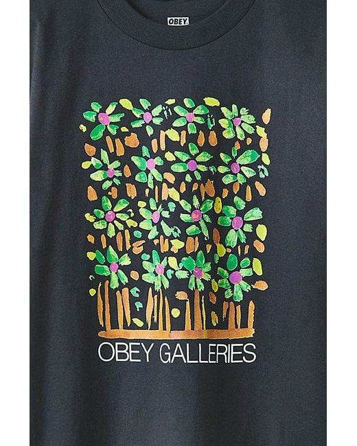 Obey Green Galleries Graphic Tee for men