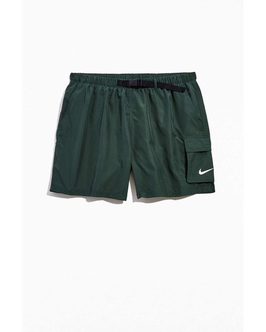 Nike Green Packable Belted Cargo Short for men