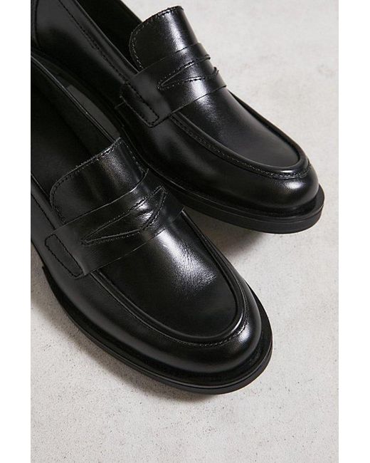 Urban Outfitters Black Uo Penny Leather Loafer