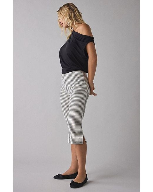 Vintage & ReMADE by UO Gray Remade By Uo Remnants Knit Capri Pant