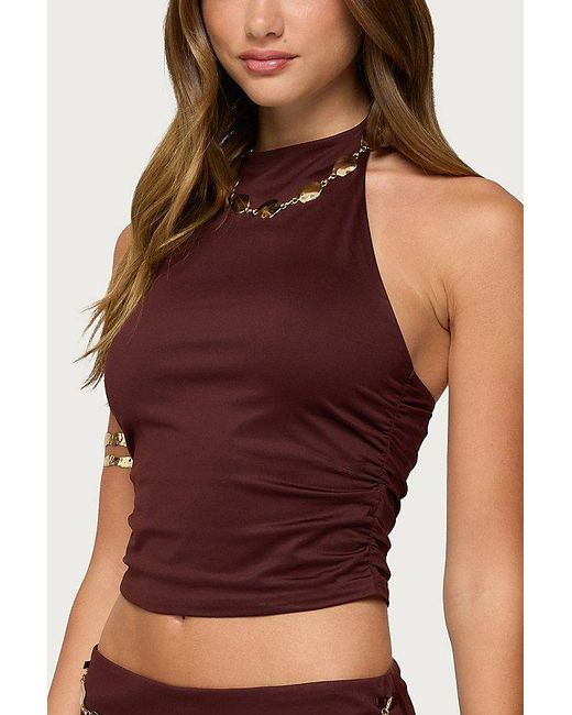 Edikted Brown Briar Necklace Halter Top