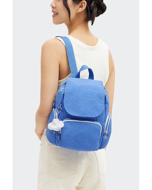 Kipling Blue City Zip Nylon Mini Backpack