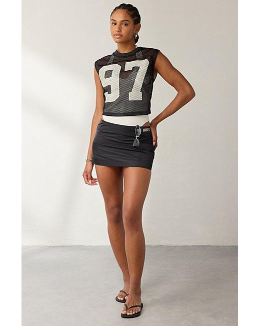 PUMA Black X Rosé Graphic Mesh Cropped Jersey Tee