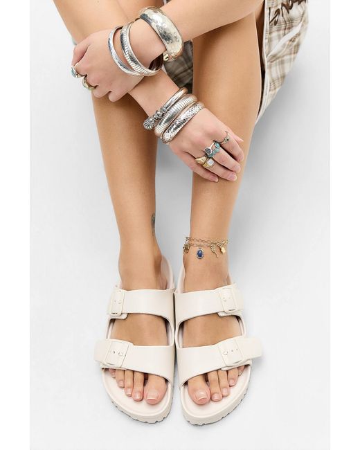 Birkenstock White Eggshell Arizona Eva Sandals