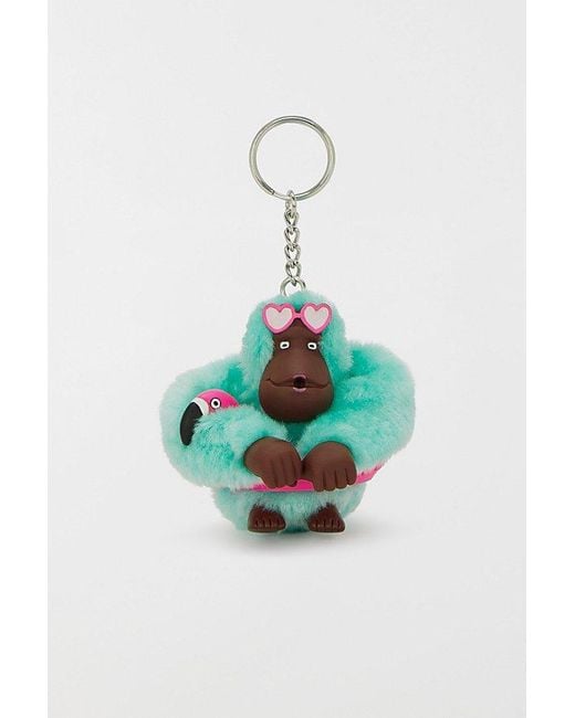 Kipling Blue Beach Monkey Keychain