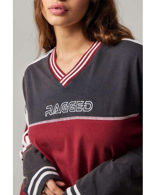 The Ragged Priest Red Speed Double Layer Top Xs At Urban Outfitters