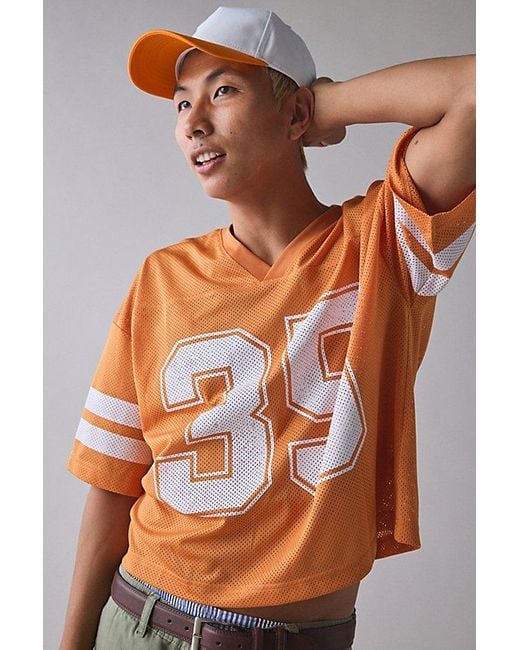 Urban Outfitters Orange Good Game Football Jersey Tee for men