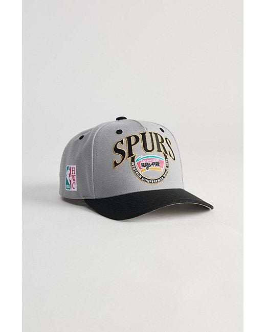 Mitchell & Ness Gray Crown Jewels Pro San Antonio Spurs Snapback Hat for men